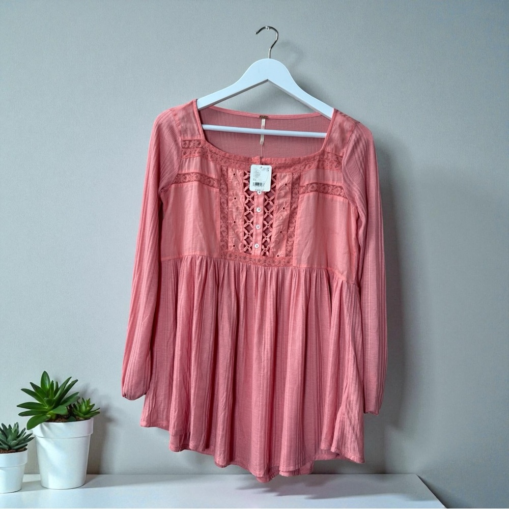 Free People Women's Top Pretty Please Tunic NWT Size XS - Picture 2 of 11